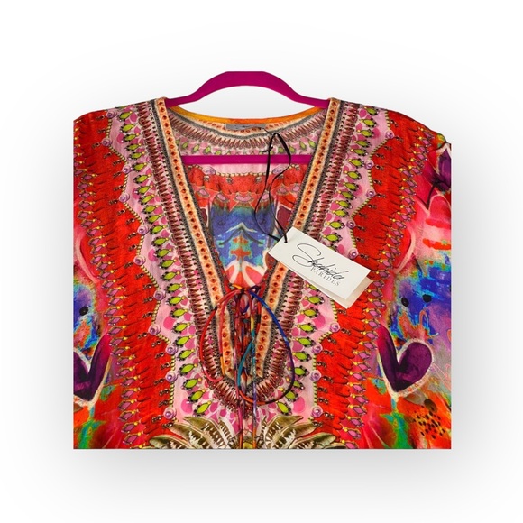 new Shahida Parides ꕥ 4Ways to Wear Silk Butterfly Kaftan ꕥ Tunic Top or Dress - Picture 9 of 17